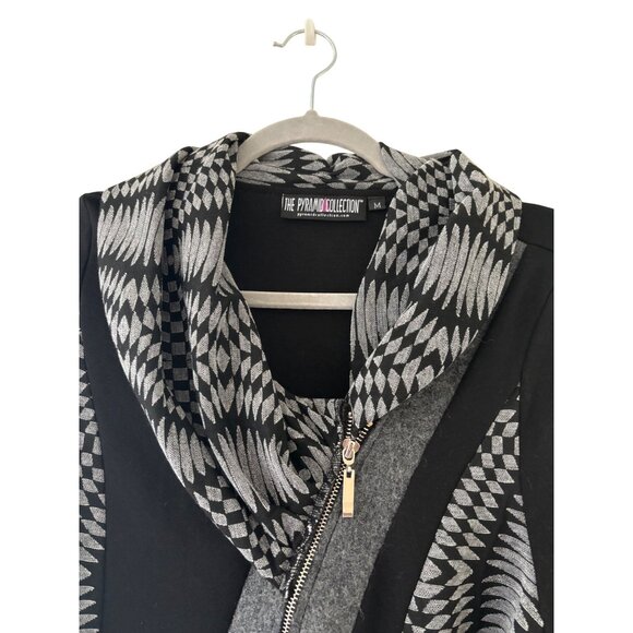 The Pyramid Collection Patchwork Boho Festival Tunic Length Zip Jacket M - Picture 6 of 14